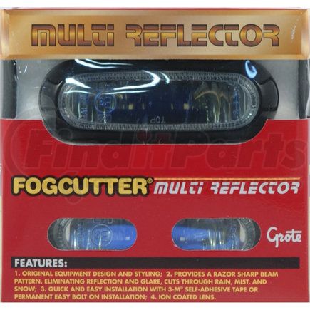 Grote 64371-5 Slim-Line Halogen Fog Light - Fog Kit - Clear