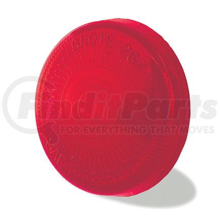 Grote 90162 Clearance / Marker Replacement Lens - 2½" Surface Mount Lens, Red