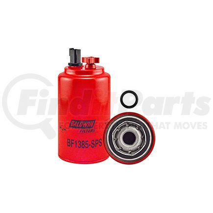 Baldwin BF1385-SPS Fuel Filter - Fuel/Water Separator Spin-on with Drain, Sensor Port and Reusable Sensor Filter