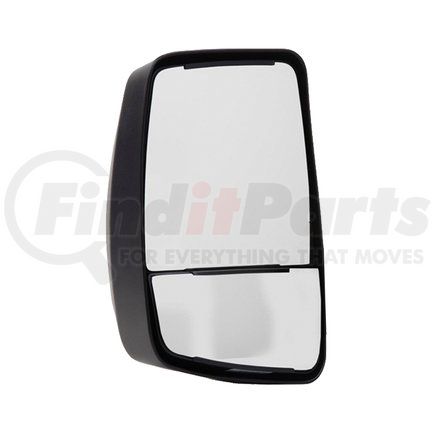 Velvac 719275 2020XG Mirror Head - Black H/R Flat, Remote Convex, Left Side