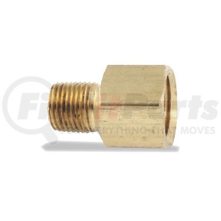 Velvac 006842 Inverted Flare Fitting, Male Connector, Brass, 1/4" x 1/8", 7/16"-24 Straight Thread