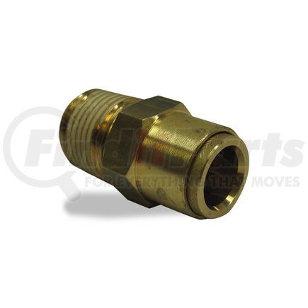 Velvac 017943 Push-Lock Air Brake Fitting, Male Connector, Brass, 3/8" x 1/8"