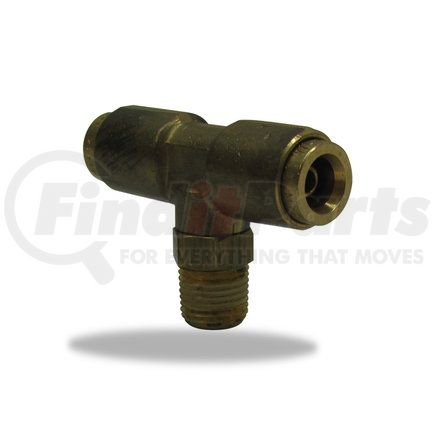 Velvac 017973 Push-Lock Air Brake Fitting, Male Branch Swivel Tee, Brass, 3/8" x 3/8"