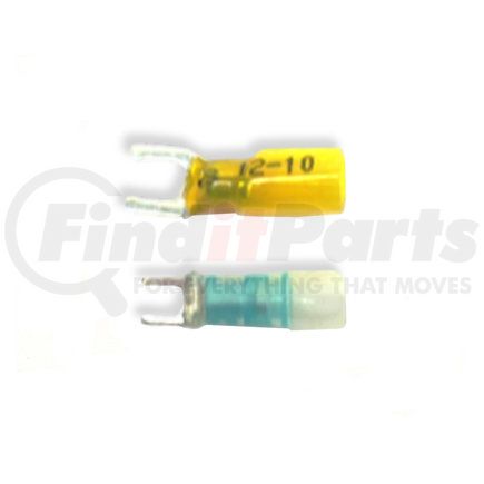 Velvac 055079-10 Fork Terminal, Clear Seal, #10 Stud, 22-18 Gauge, Red