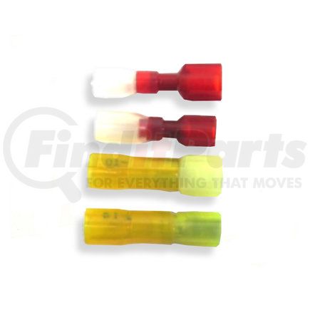 Velvac 055118-10 Male Quick Disconnect, Crimp/Seal, .250, 22-18 Gauge, Red