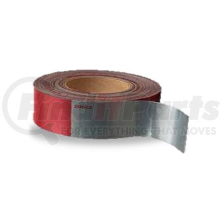 Velvac 058395 Conspicuity Tape, Red & White, 2"x150' Roll of 11" Red/7"of White, 3 Year Warranty