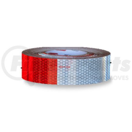 Velvac 058397 Conspicuity Tape, Red & White, 2"x150' Roll of 6" Red/6"of White, 5 Year Warranty