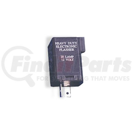 Velvac 091213 Electronic Flasher, 3 Terminals, Black, 2-20 Lamp Rating, 70-120 Flash Rate FPM, 35 Amp Rating