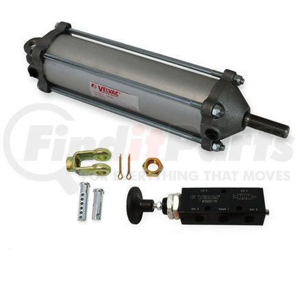 Velvac 101058 Air Cylinder Tailgate Lock Kit, 3-1/2" x 8" Stroke Air Cylinder, contents as shown