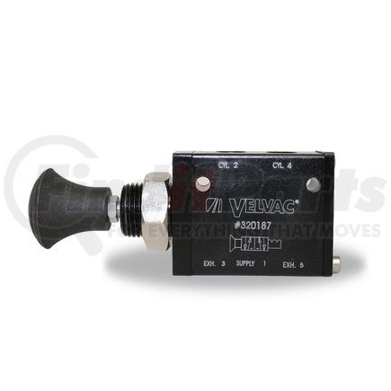 Velvac 320187 Four-Way Push/Pull Valve, Compact Design Valve (Parker Reference #410939002)
