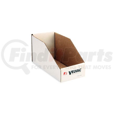 Velvac 690007 White Velvac Logoed Display Box 4" x 9", Corrugated Cardboard