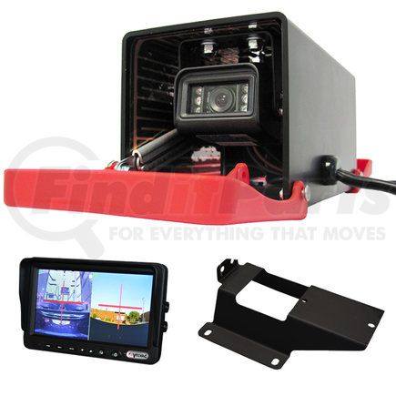 Velvac 710640-3 5th Wheel Dual Camera Kit, Includes 7" Monitor and Kenworth Mounting Bracket