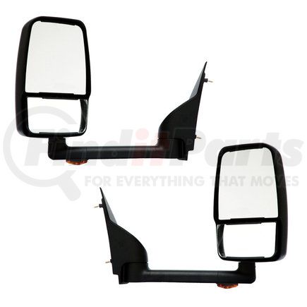 Velvac 714554 2020 Mirror System - Deluxe Head, Black,102" W, Pair