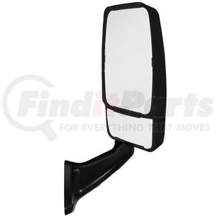 Velvac 714882 Model 2025 Mirror System - Right Side, Black, V-Max Mirror Head, Heated/Remote Flat Glass, Heated/Manual Convex Glass, Flat Base