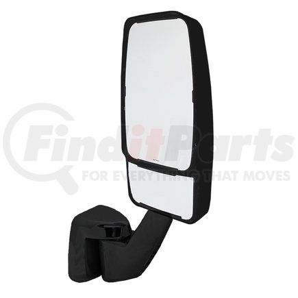 Velvac 715310 Right Side, Black, Deluxe Mirror Head, Manually Adjustable Flat and Convex Glass, Revolution/Fold-A-Way Flat Base