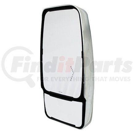 Velvac 715504 Velvac Chrome VMax Mirror Head, PS w Signal Mirror Option (Arrow in Flat Glass)