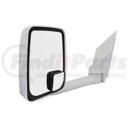 Velvac 715681 Model 2020 Mirror System - Left Side, Silver C-Body mirror, Heated/Remote Flat Glass, Wedge Convex, 96" wide body, Ford E- Series application