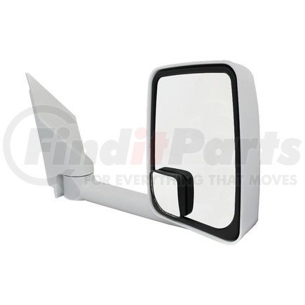 Velvac 715744 Model 2020 Mirror System - Right Side, Silver C-Body mirror, Heated/Remote Flat Glass, Wedge Convex, 102" wide body, Ford E-series application