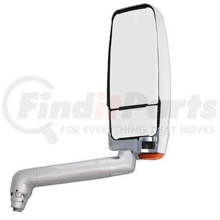 Velvac 716242 Model 2030 Mirror System - Right Side, 2030 Chrome VMAX Mirror Head, Heated Manual Flat Glass, 17" Lighted Arm, Without Base and Cover