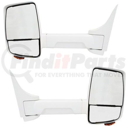 Velvac 716370 2020XG System-Ford E Van (2003-Present) 2020XG Deluxe Head, White Glass, Lighted, 102" Body Width, Pair