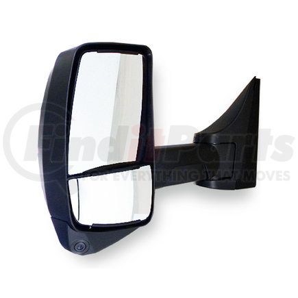 Velvac 717557 2020XG Mini-LEM Mirror System - GMC 2020XG Deluxe Head, Camera, Black, 102" W, Left Side