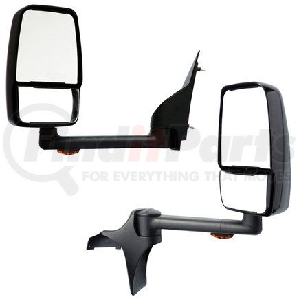 Velvac 718555 2020SS Shuttle Mirror System - GM G-Van, Deluxe, Heat/Manual Convex Mirror, Pair, with Light Option