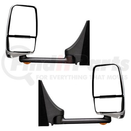 Velvac 719332 2020 Mirror System - Deluxe Head Mirror, Chrome, 96" W, Pair