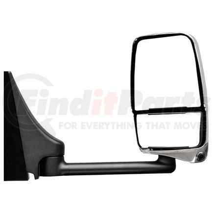Velvac 719366 2020 Mirror System - Deluxe Head Mirror, Chrome, 102" W, Right Side