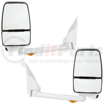 Velvac 719371 2020 Mirror System - Deluxe Head Mirror, White 102" W, Pair