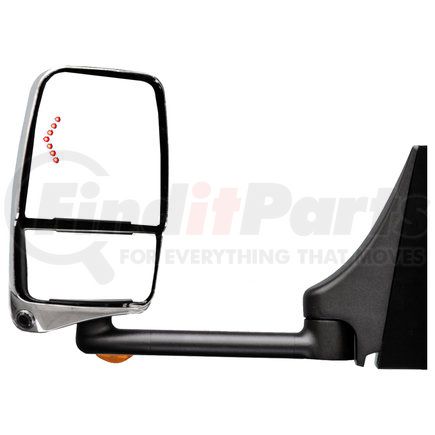 Velvac 719395 2020 Mirror System - Deluxe Head Mirror, Chrome, 102" W, Left Side