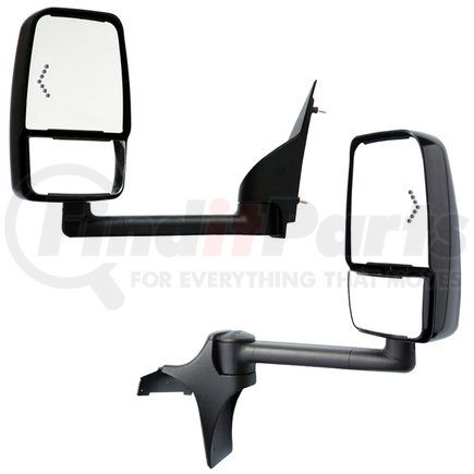 Velvac 728561 2020SS Shuttle Mirror System-Ford E Van, Deluxe, Heat/Manual Convex Mirror, Pair, with Signal Option