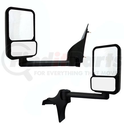 Velvac 728754 2020SS Mirror System - Superstar Head, Black, 102" W, Pair