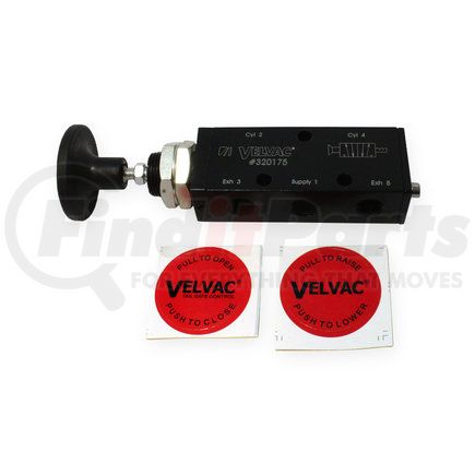 Velvac 320175 Four-Way Push/Pull Valve, 2-Position Valve