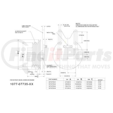 Kit Masters 1077-07735-01 KS Hub - New
