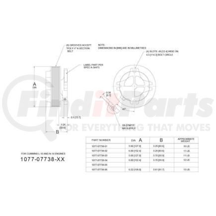 Kit Masters 1077-07738-01 KS Hub - New