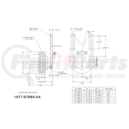 Kit Masters 1077-07895-03 KS Hub - New