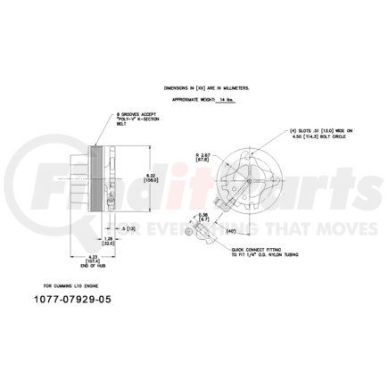 Kit Masters 1077-07929-05 KS Hub - New