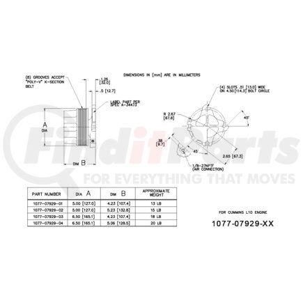 Kit Masters 1077-07929-03 KS Hub - New