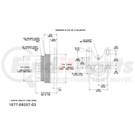 Kit Masters 1077-08257-03 KS Hub - New