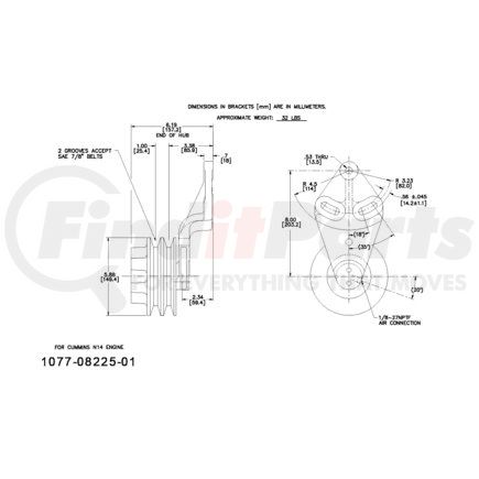 Kit Masters 1077-08225-01 KS Hub - New