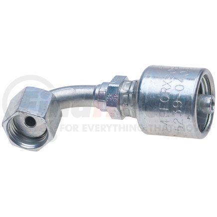 Gates G25239-0808 Couplings - MegaCrimp Couplings with TuffCoat XTreme Plating - Female Flat-Face O-Ring Swivel90° Bent Tube