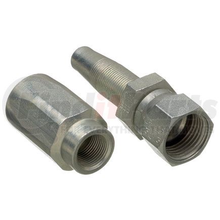 Gates G34210-0404 Couplings - Field Attachable for C5CXH, C5C, C5D & C5M Hose - Dual Seat Female JIC 37°/SAE 45° Flare Swivel Steel