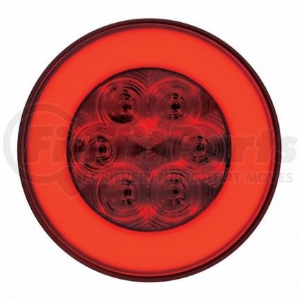 United Pacific 63778 3.75" Bolt Pattern Deluxe SS Spring Loaded Bar w/ 6X 21 Red LED 4" "GLO" Lights - Red Lens