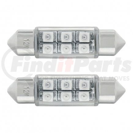 United Pacific 36591 6 SMD High Power Micro SMD LED 6418/6461 36mm Light Bulb - Amber (2 Pack)
