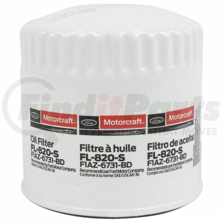 Motorcraft FL820S MOTORCRAFT OIL FILTER