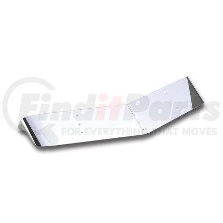 United Pacific 29128 SS 12" Extended Non Louvered Plain Style Sunvisor for 2005+ PB 379/388/389/367 with Standard Cab