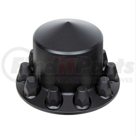 United Pacific 10340 Matte Black Pointed Rear Axle Cover w/ 33mm Thread-On Nut Cover