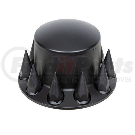 United Pacific 10342 Matte Black Dome Rear Axle Cover w/ 33mm Spike Thread-On Nut Cover