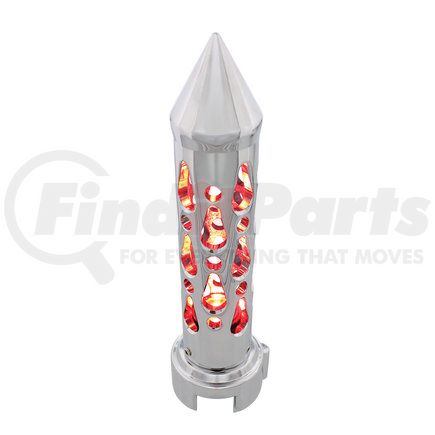 United Pacific 70721 Chrome "Brooklyn" 13/15/18 Speed Spike Gearshift Knob w/ High Power LED - Red