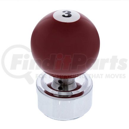 United Pacific 70689 Pool Ball Shift Knob Number "3" For 13/15/18 Speed Eaton Style Shfters